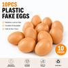 10pcs Eggshell Plastic Fake Eggs Simulation DIY Painting Eggs Simulation Egg for Hens Farm Nest