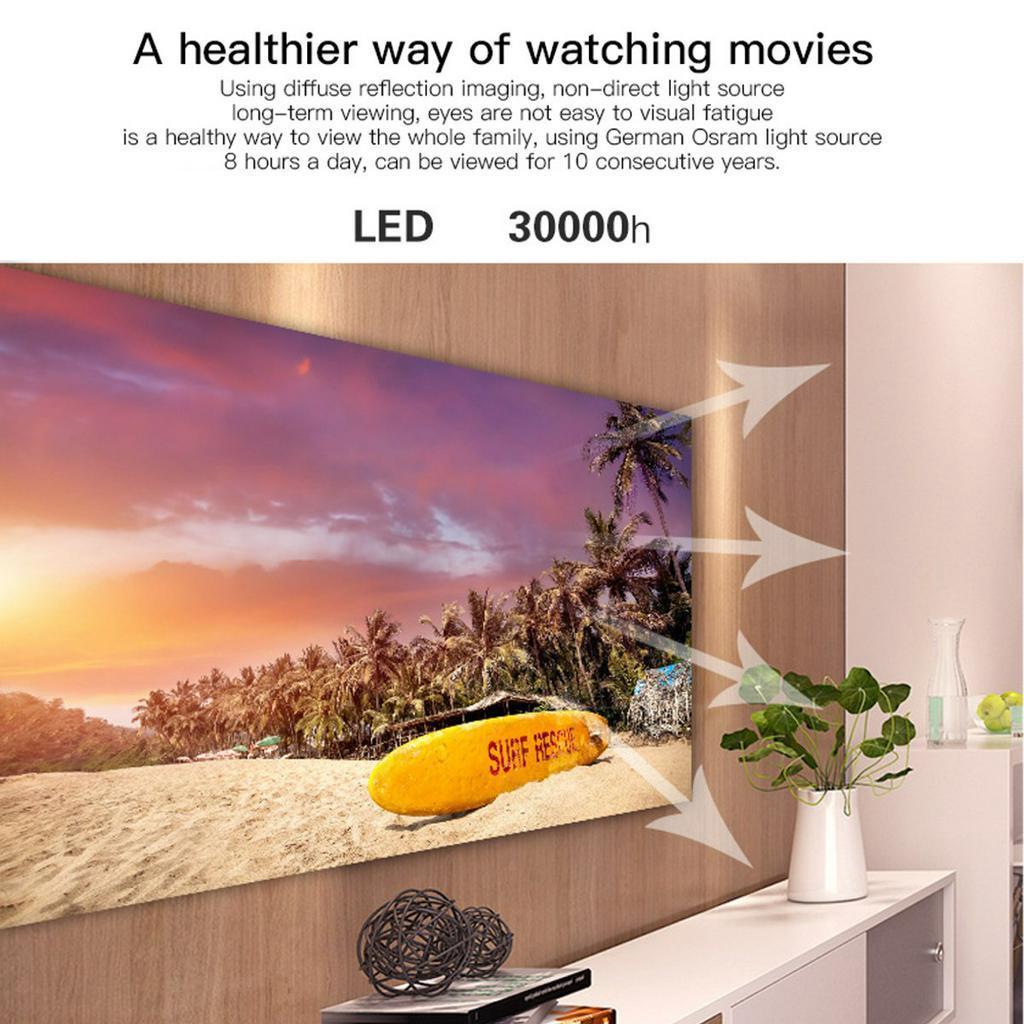 84W 4K 3800 Lumes LED Projector Portable 1080P Full HD Projector Colorful Multimedia Theater HDMI VGA AV Outdoor Home USB