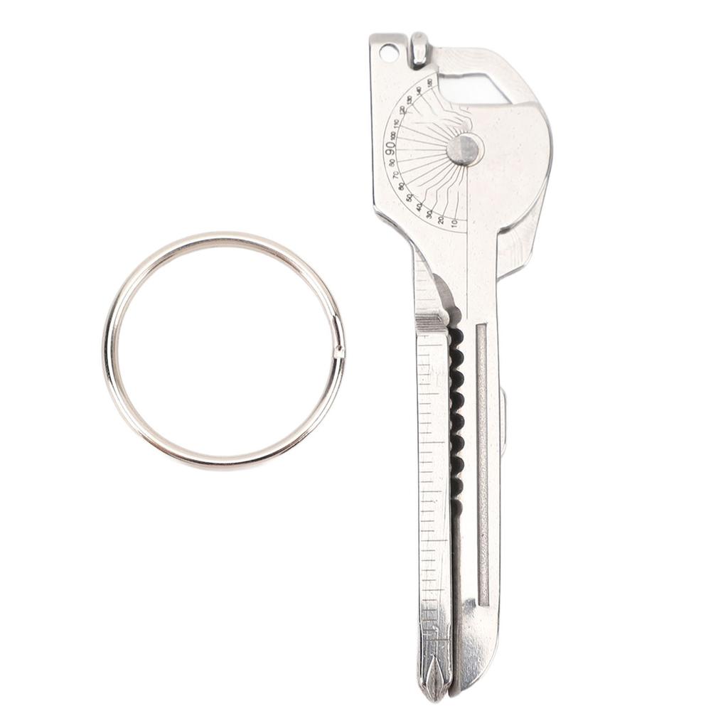 Keychain Multitool 8 In 1 Stainless Steel Screwdriver Bottle Opener Pocket Multitool with Keyring Fo