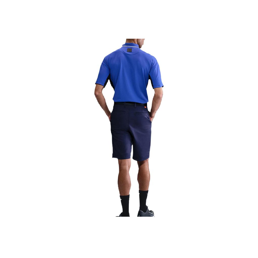 Nike Dri-Fit Модный Удобный Простой Универсальный Однотонный Рубашка для гольфа Мужской топ Синий FQ1151-490