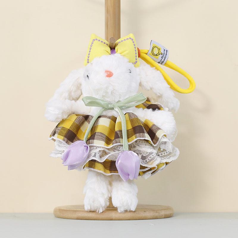 Colorful Bunny Plush Doll With Pp Cotton Filling Perfect For Backpacks And Kids Gifts