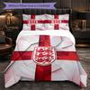 England Football Pattern 3 Pieces Bedding Set Soft Microfiber Duvet Cover with Pillow Cases for Bedroom