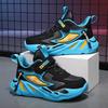 Boys Spring Running Shoes for Mid Older Kids Breathable Mesh Leather Anti Slip Wear Resistant Casual Sneakers