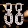 Персонализированные преувеличенные высококачественные серьги со стразами, легкие роскошные темпераментные серьги с кристаллами циркония, женские серьги, 1 пара