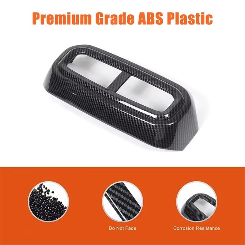 A87Q-For Honda Pilot 2024 ABS Carbon Fiber Car Rear Air Vent Outlet Frame Cover Trim Sticker Accessories