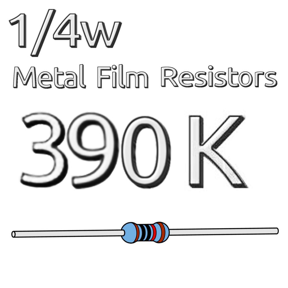 200 шт. 1/4 Вт, 0,25 Вт, 1% допуск, металлопленочный резистор 68K, 75K, 82K, 91K, 100K, 110K, 120K, 150K, 180K, 200K, 220K, 240K, 270K, 300K, 330K, 360K, 390K, 510K, Ом.