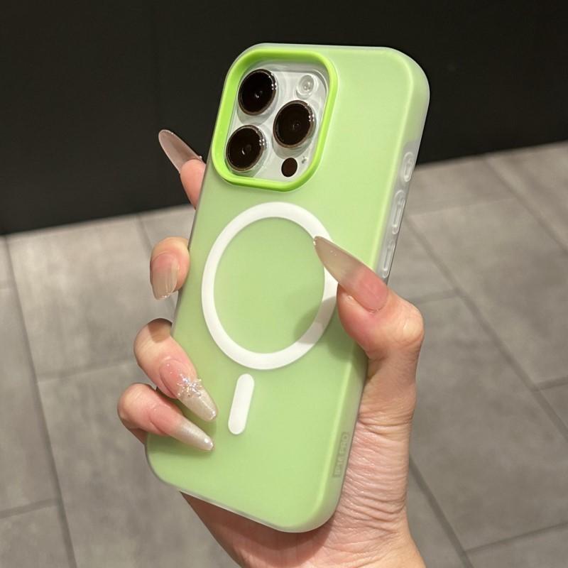 Роскошный Чехол Для Телефона С Беспроводной Зарядкой MagSafe Для iPhone 17 Air 11 12 13 14 15 16 Pro Max Магнитный Конфетный Бампер Матовый Чехол