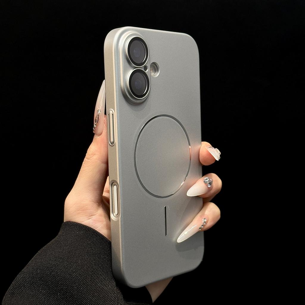 Тонкий Металлический Магнитный Чехол Для Magsafe Для iPhone 16 15 14 13 Pro Max Защита Камеры Беспроводная Зарядка Ударопрочный PC Чехол