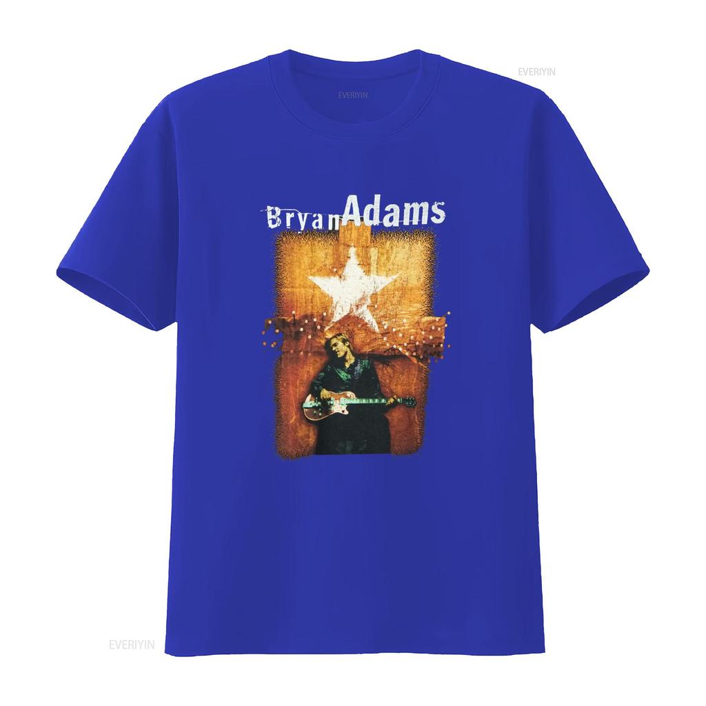 Bryan Adams 18 Till I Die Tour Cotton T Shirt Print Retro Rock Band Design vintage Washed Slightly Unisex Comfortable