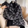 New Autumn and Winter Scarf for Women Small Love  Imitation Cashmere  Versatile Shawl Warm Korean Style Scarf