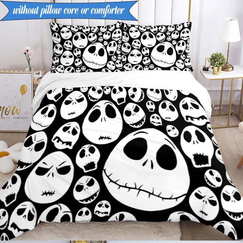 Halloween Jack 3pcs K-pop music group Bedding set,Ideal for Bedroom, Dormitory,Including Duvet Cover And 2pcs Pillowcases,Fan gifts