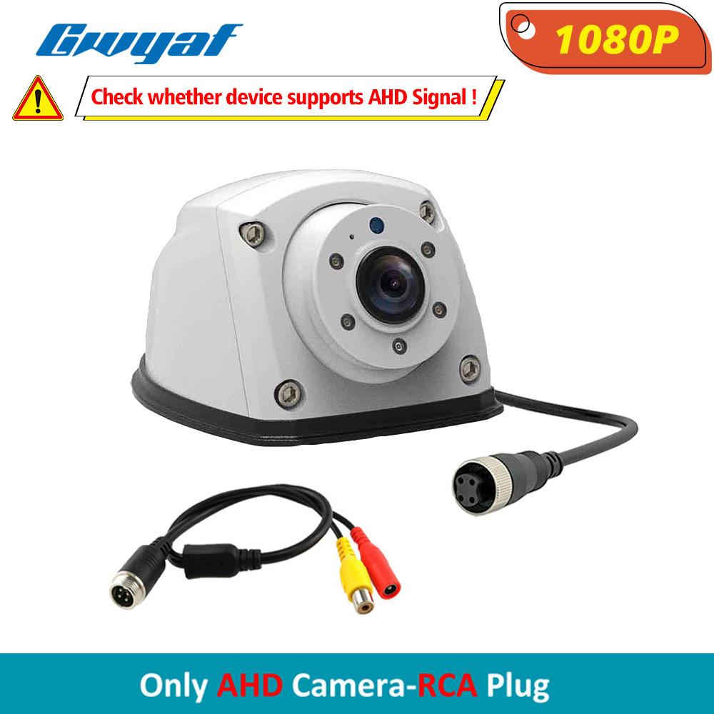 Gwyaf White Trailer Truck Camera AHD1080P Mini Front/Side Reversing Camera Wide View Angle Fifth Wheel/RV Camper Parking Camera