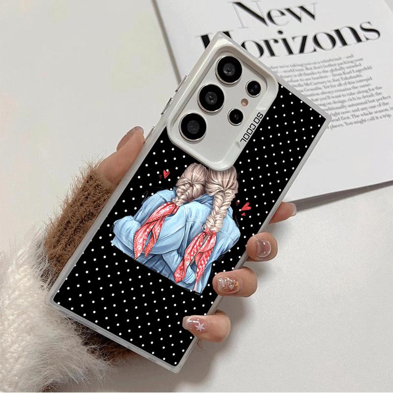 Мама Ребенок Мода Точки Дизайн Ударопрочный Чехол для Телефона для Samsung Galaxy S26 Edge S25 Ultra S24 FE S23 Plus S21 Чехол Противоударный Fund