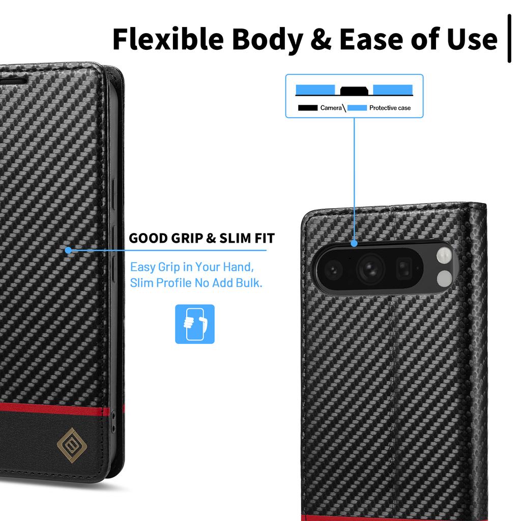 For Honor X60 Pro 5G/Honor X9c 5G Wallet Case Leather Phone Cover Stand with Curved Line Design