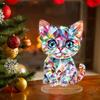 2D Красочные Животные Акриловые Украшения Красочная Фигурка Кошки Украшение Котёнок Стоящий Миниатюрное Настольное Украшение Для Дома