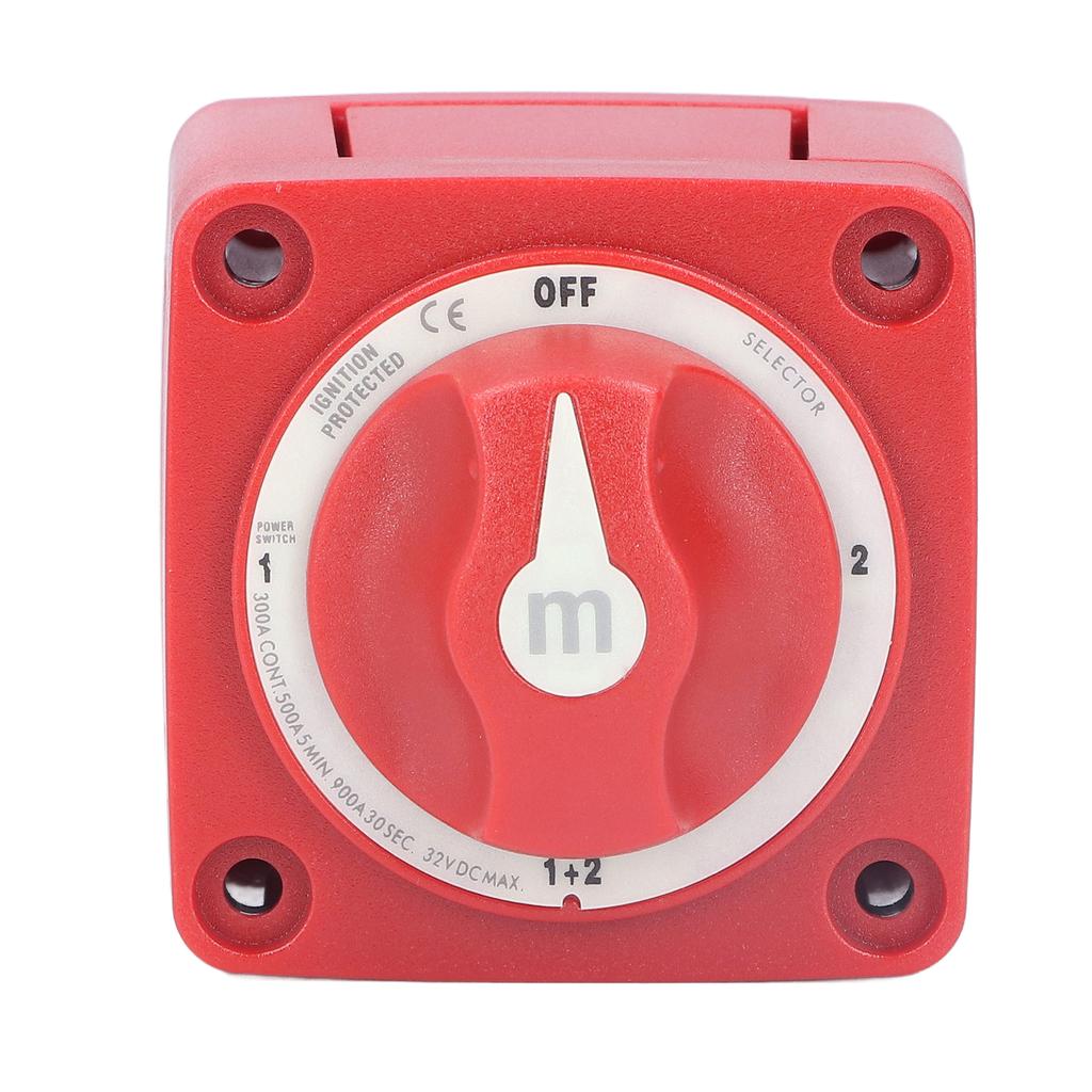 300A Battery Switch 360 degrees Rotating 4 Position Battery Switch Selector IP66 Waterproof for Yachts RVs Modified