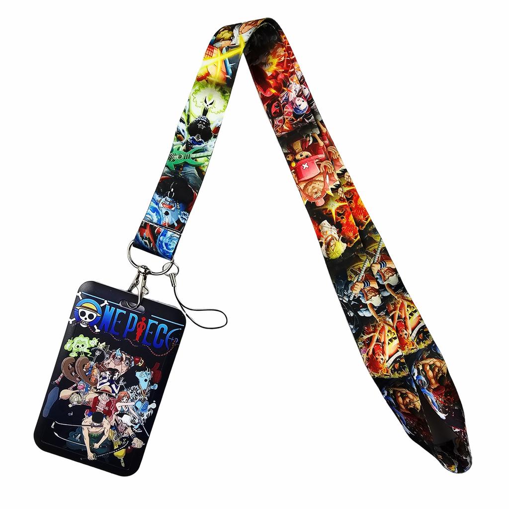 Anime Cartoon Credential Holder Keychains Neck Lanyard For Pass Card Anime Credit Card Holder Keychain Straps Wholesale 6