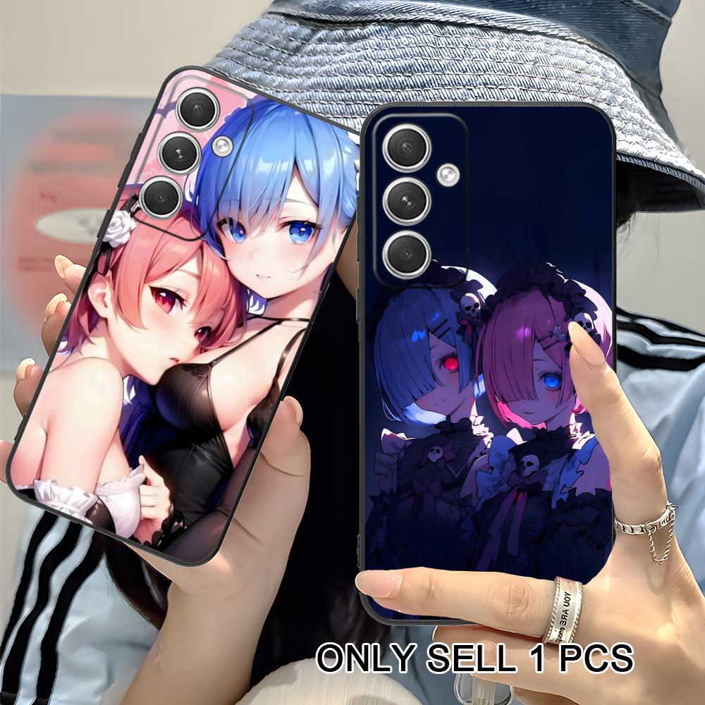 Чехол для мобильного телефона ReZero Rem Ram из матового ТПУ для Samsung Galaxy S26 S25 S24 S23 S22 S21 S20 Note20 Plus FE Ultra, цветной