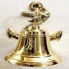 Brass  Wall Hanging Bell  Nautical Brass Ship Bell with Anchor Décor Hanging Bell  Brass Door Bell  Halloween Gift,