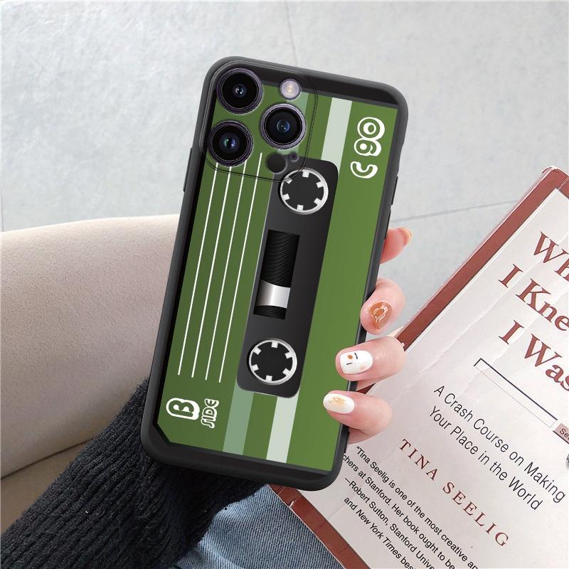 Чехлы для телефонов для iPhone 15 Pro 6 14 XS 13 Max XR 12 Mini 7 Plus X SE 8 11 Забавный ретро-телефон с камерой и рисунком Мягкий противоударный бампер из ТПУ