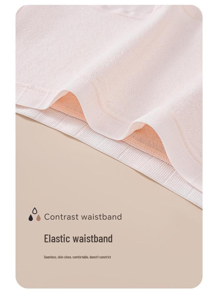 10А Бесшовные Женские Трусы Большого Размера из Чистого Хлопка, Антибактериальные, с Удлиненной Ластовицей и Дышащим Дизайном