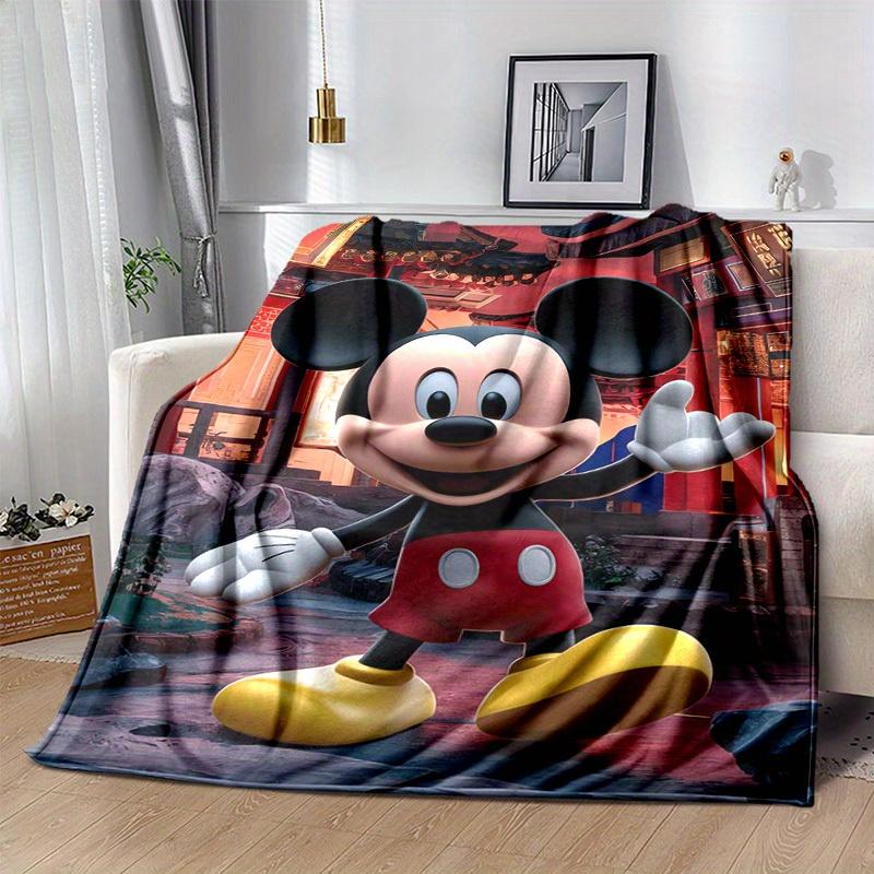 1PC Mickey Mouse Cartoon Blanket - Seasonal Universal, Home Decoration, Throw Blanket, Soft Flannel Throw Blanket - Versatile & Cozy for Bed