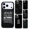 Стих из Христианской Библии Чехол для телефона с изображением Иисуса для iPhone 17,16e,15,14,13,12,11,Mini,Pro,MAX мягкий силиконовый чехол