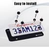 Silicone License Plate Frame 2 Pack, Anti-Scratch Black License Plate Frame Brackets, Anti-Rattle Durable Universal Holder for US Standard Vehicles