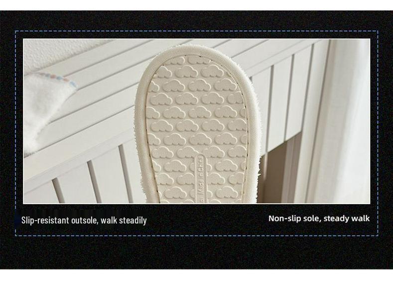 Women's Furry Open-Toe Cotton Slippers - Cute Cartoon Design for Autumn & Winter