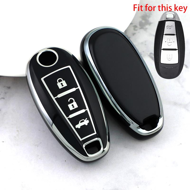 Новый чехол для ключей из ТПУ с 3 кнопками для Suzuki Vitara Swift Ignis Kizashi SX4 Baleno Ertiga 2016 2017 2018 2019, ключ-ракушка