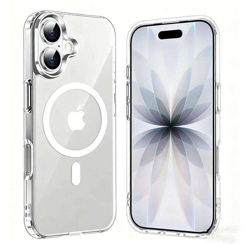 Акриловый чехол военного класса для iPhone 17 Pro Max 17Air Задняя крышка Magsafe Ударопрочный Прозрачный Гибридный PC-чехол для iPhone 17