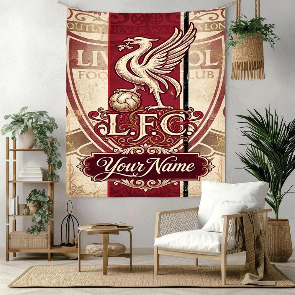 Liverpool Fc Custom Your Name Wall Decor Tapestry Art For Pet Memorial Birthdaywedding Party Backdrop Family Gift