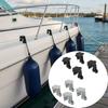 Устойчивые к УФ-излучению Морские Бамперы для Лодок Прочная Конструкция Квадратные Направляющие Вешалка Веревочный Крючок Черный Нейлон Регулируемые Вешалки для Лодочных Брызговиков