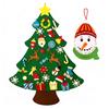 Felt Christmas Tree for Toddlers DIY Xmas Tree Set with Ornaments Indoor Christmas Door Wall Hanging Decorations Xmas Activities Gifts for Kids