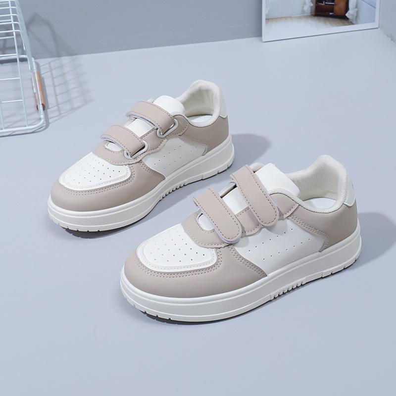 2025 лето маленькие белые туфли новая корейская версия ins студентки кожаная платформа спортивная повседневная обувь для скейтборда уличная съемка HL701