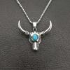 New Popular Punk Retro Accessory Turquoise Bull Pendant Necklace