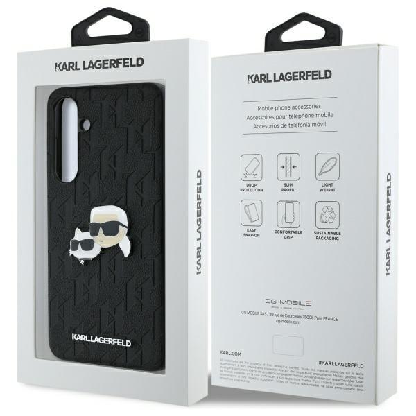 Karl Lagerfeld Klhcs24Fepgklkcpk Sam S24 Fe S721 Czarny/Black Hardcase Monogram Karl&Chaoupette Head Pin