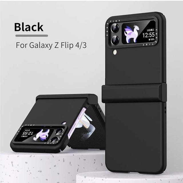 Защитный чехол для телефона Samsung Galaxy Z Flip 3 Flip 4, четырехугольный одноцветный чехол «все включено»