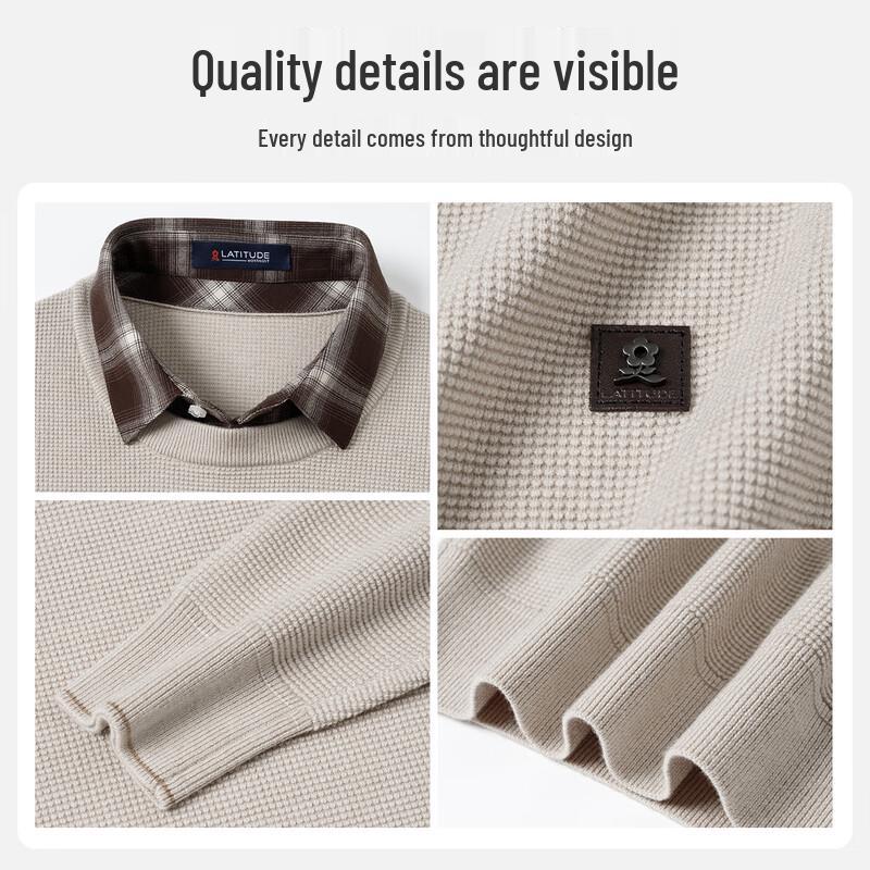 MONTAGUT Men's Lambswool Blend Pullover Sweater