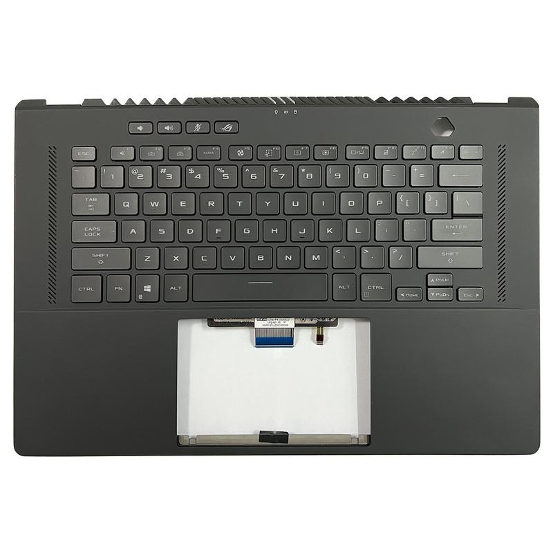 Использовался для ASUS ROG Zephyrus GA503 GU603 16" Верхняя крышка корпуса с подставкой для рук и клавиатурой с белой подсветкой (Черный цвет)