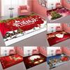 Festive Christmas Theme Carpet Cute Cartoon Pattern NonSlip Soft Floor Mat Suit for Living Room Bedroom Home Decor Party Gift