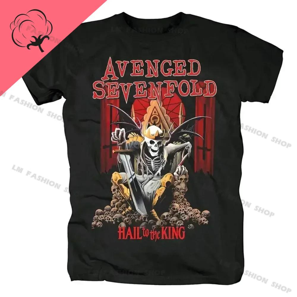 Avenged Sevenfold Метал Рок Графический Принт Короткий Рукав 100% Хлопок Футболки Хип Хоп Мода Рубашки Большой Размер Футболка для Мужчин Топы