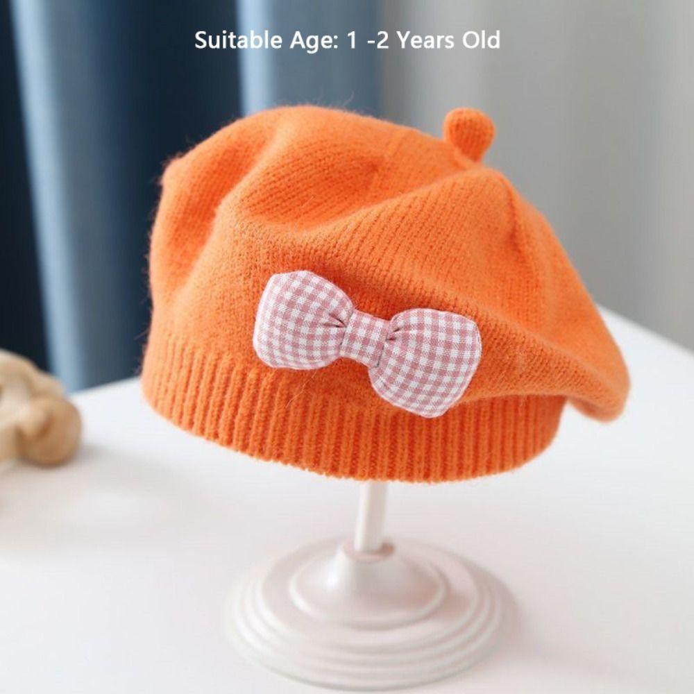 Теплые вязаные шапки милый берет с бантом модные шапки-бини шапка осень зима