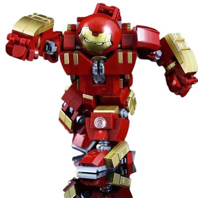 Супергерои Меха DIY Строительные блоки Кино Мех Герой 3D Модель Броня Железный Робот MOC Кирпичи Игрушки Для Взрослого Ребенка Мальчика Рождественский Подарок