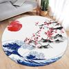 Japanese-style Koi and Cherry Blossoms Rug, Non-slip Floor Mat for Living Room, Bedroom, Bathroom, Holiday Home Decoration
