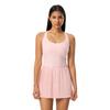 Womens Sleeveless Tennis Dress With Built-in Bra Slim Fit Yoga Skirt Sportswear Running Fitness