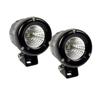 LED Work Motorcycle Auxiliary Fog Wide Compatible with DC12V and IP68 and Set of Lightronic Mini-Sized Light, Round, Light, 10W, 6000K, Light, Flat,