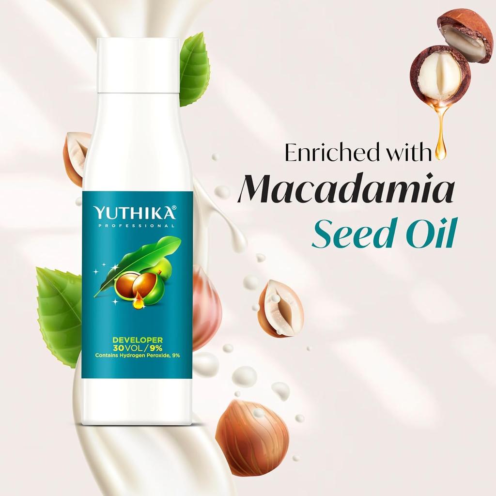 Yuthika Professional Hair Color Developer 30 Volume 9% 1L Salon-Grade Smooth Vibrant Hair Coloring