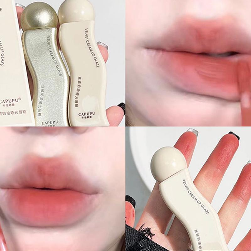 Velvet Lip Glaze Матовый Стойкий Блеск Для Губ Помада Антипригарный Чашечка Макияж Для Губ