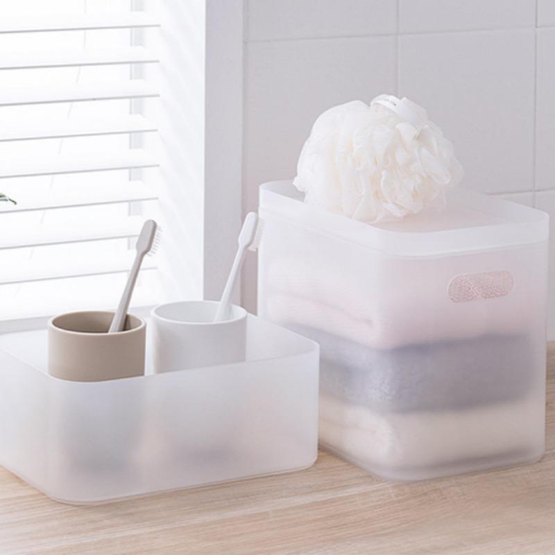 Коробки для хранения косметики, органайзер для ювелирных изделий, матовый прозрачный пластиковый настольный ящик для всякой всячины, классифицированные ящики для хранения